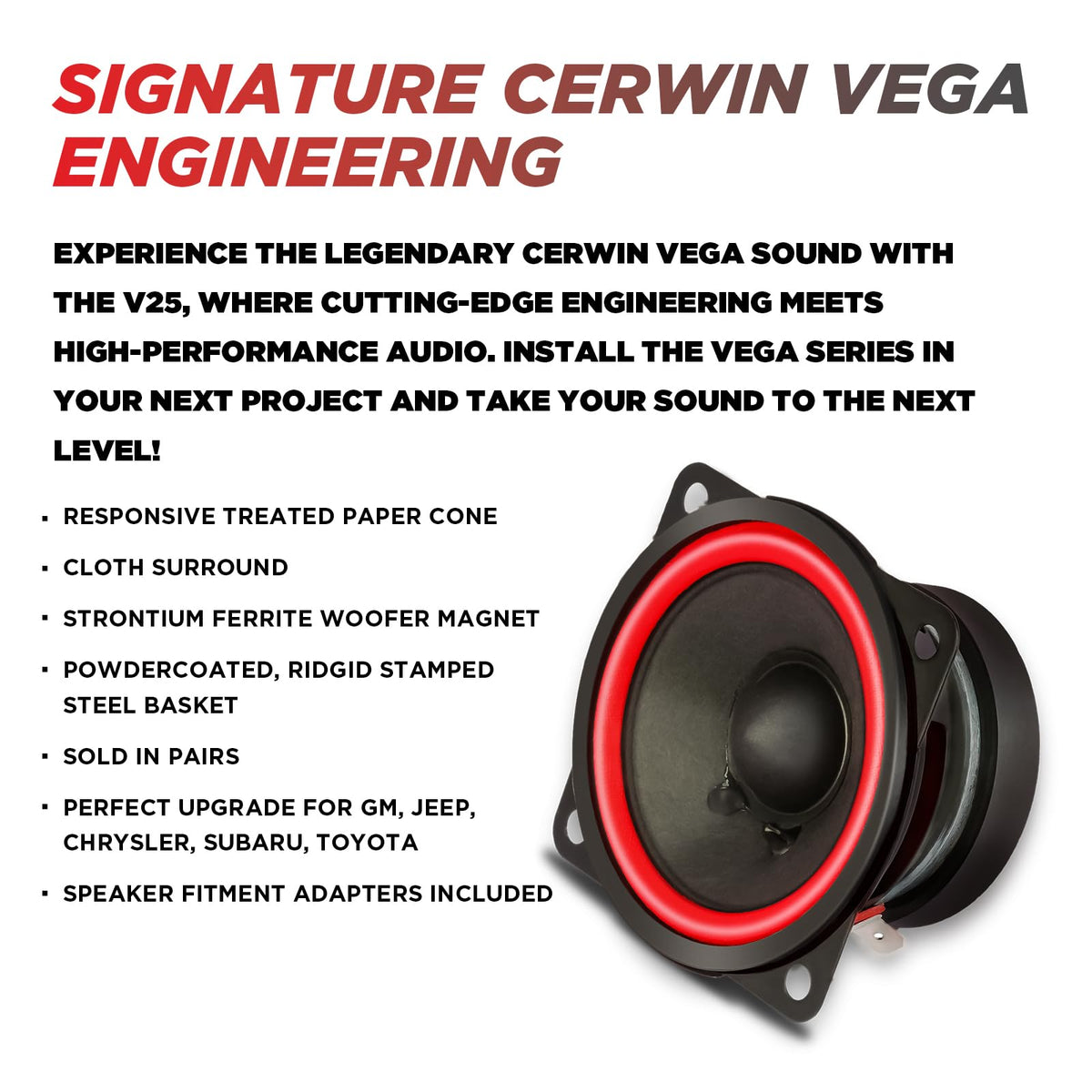 Cerwin-Vega V25 2.5" Midrange Speaker Pair