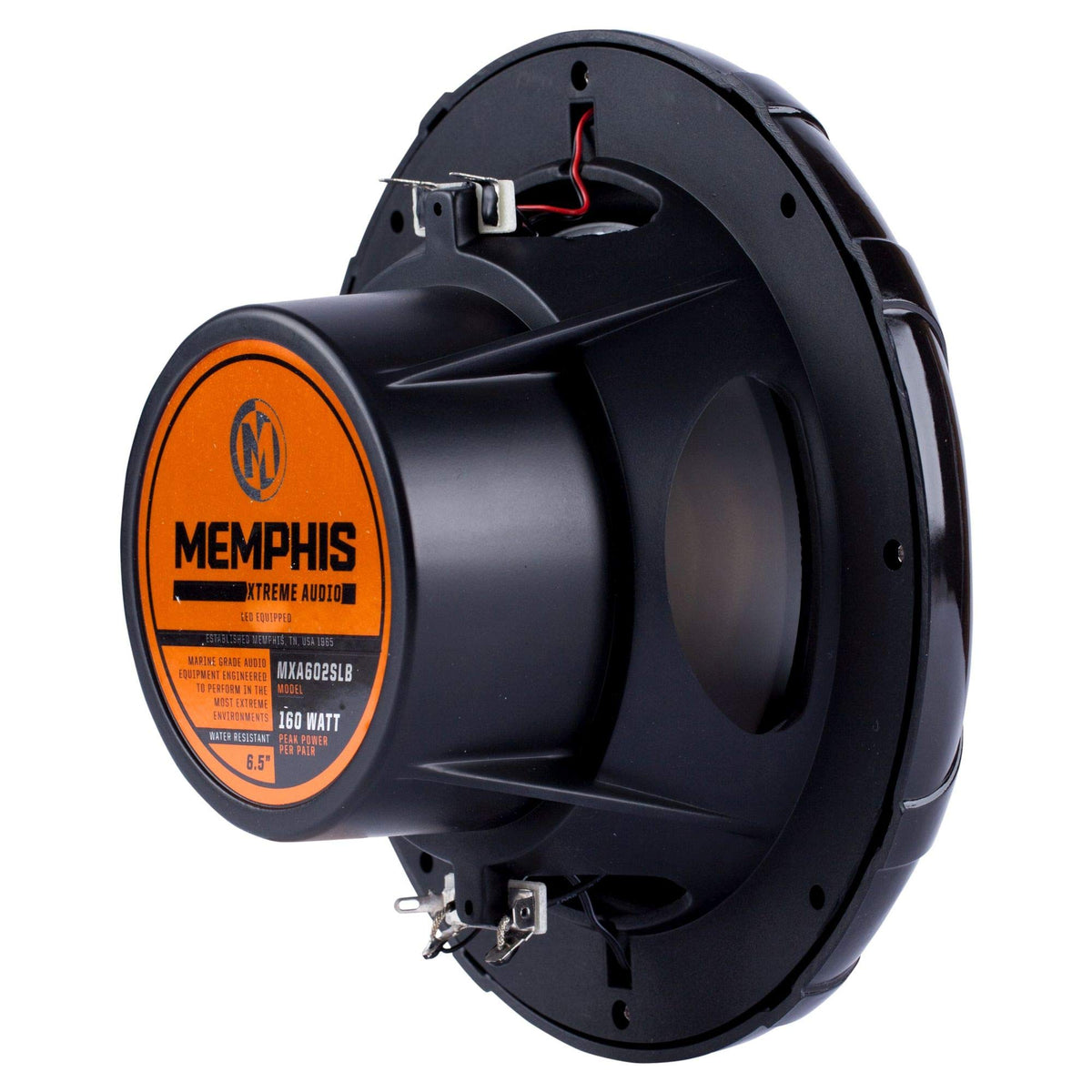 Memphis MXA602SLB 6.5" Marine LED Speakers