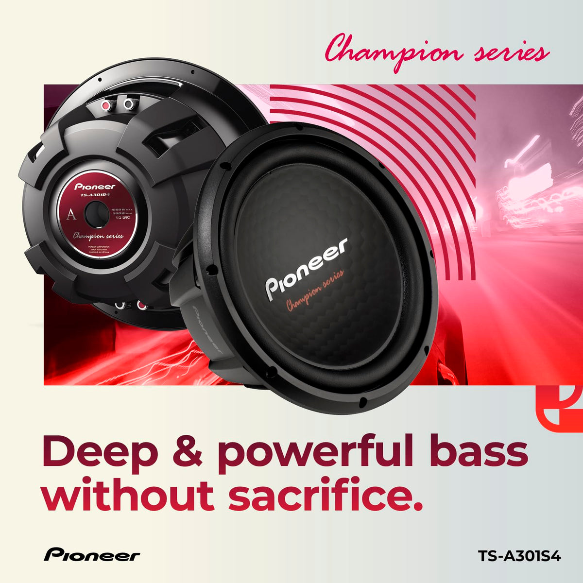 Pioneer TS-A301S4 12" Champion Series Subwoofer