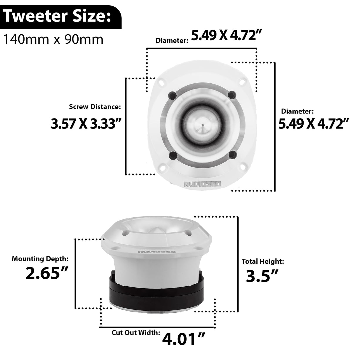 Audio360 AD48TW 5.49" Super Tweeter