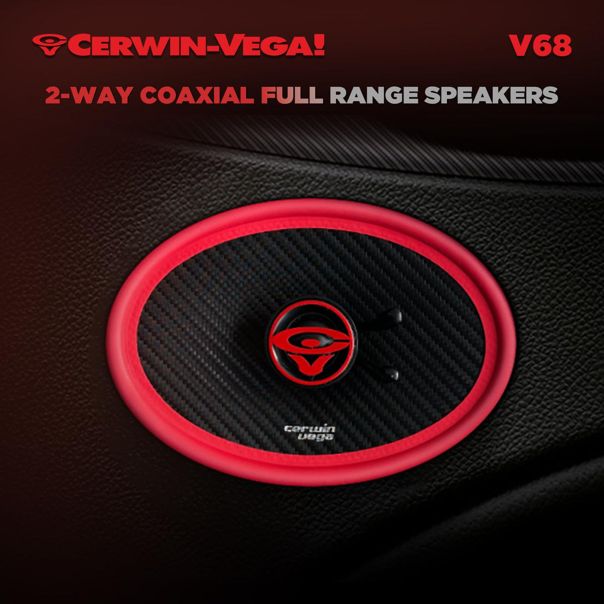 Cerwin-Vega V68 6" x 8" 2-Way Coaxial Speakers