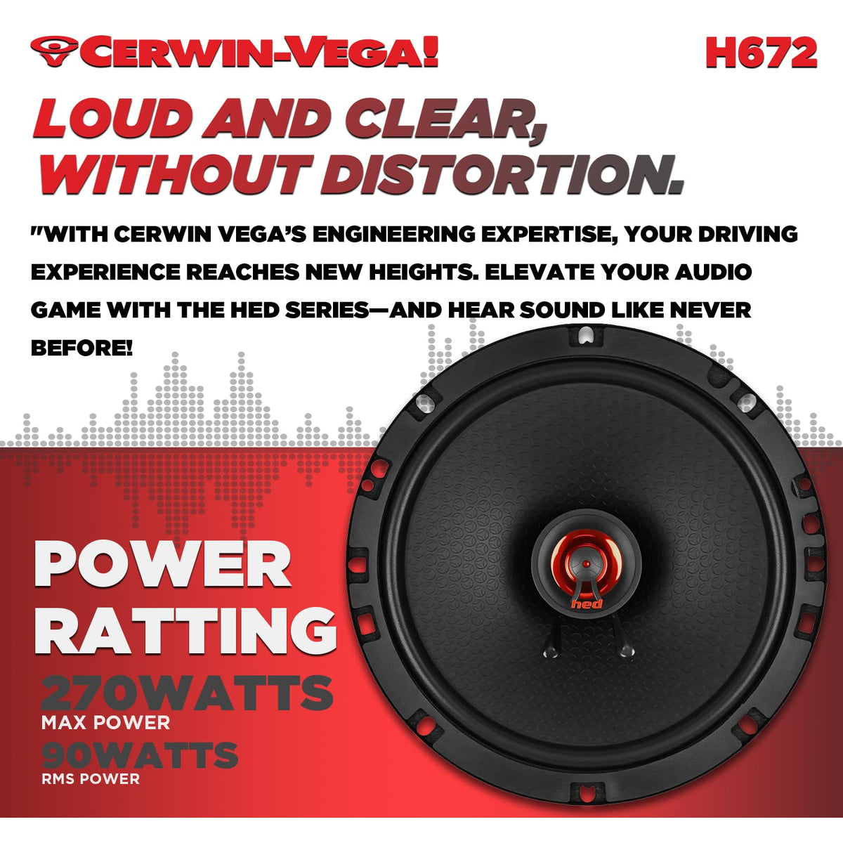 Cerwin-Vega H672 6.75" 2-Way Coaxial Speakers