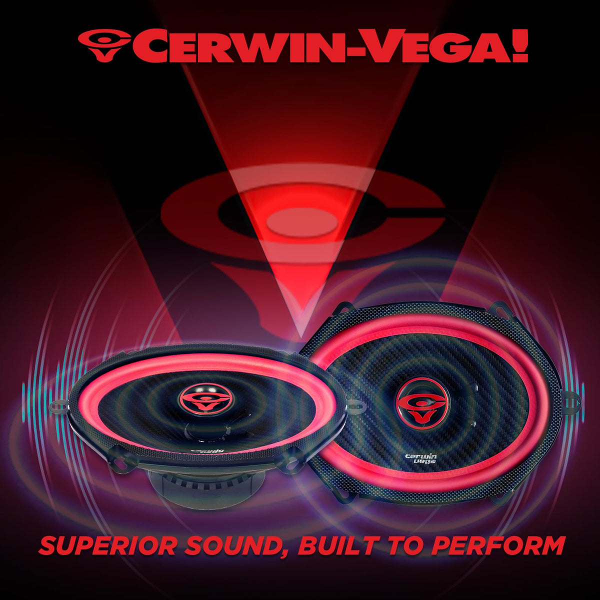 Cerwin-Vega V68 6" x 8" 2-Way Coaxial Speakers