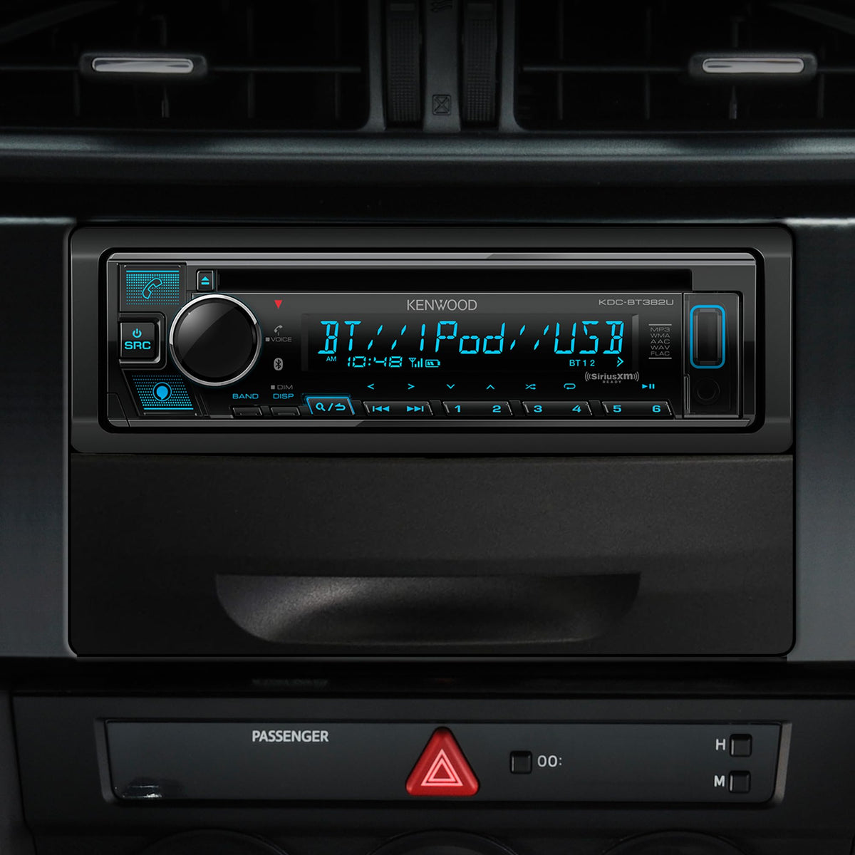 KENWOOD KDC-BT382U Single DIN CD Receiver with Bluetooth