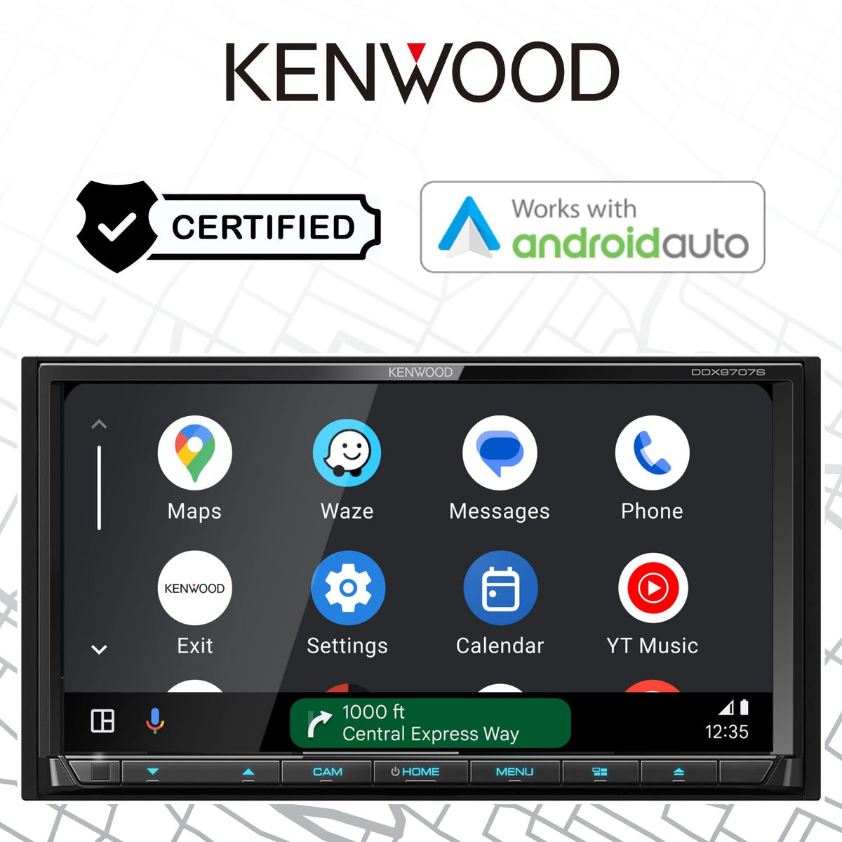 Kenwood DDX9707S 6.95" Double DIN DVD Receiver