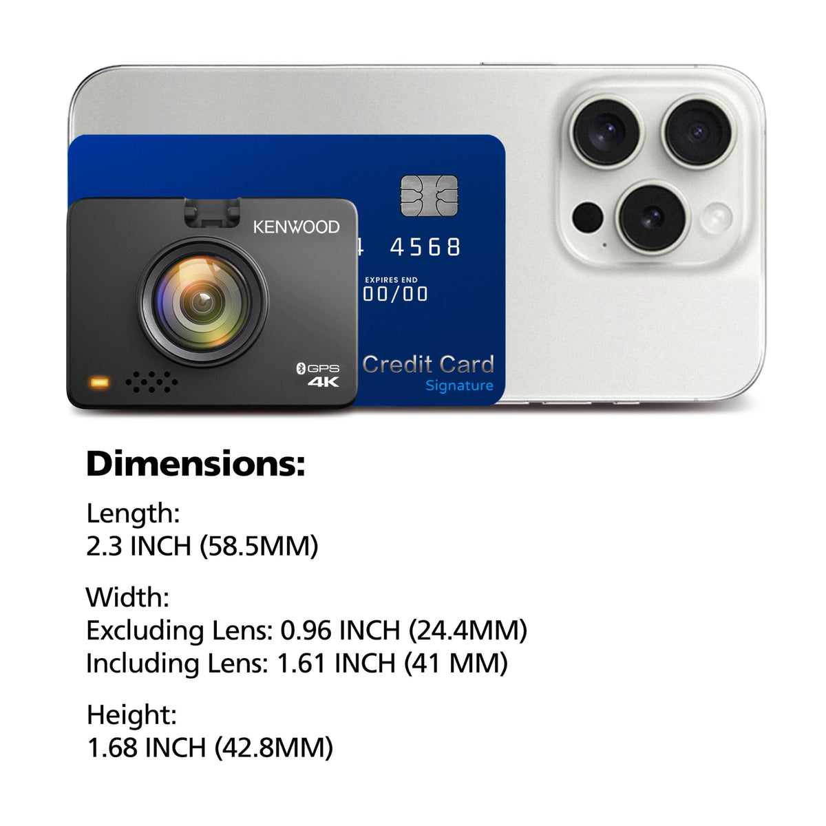 Kenwood DRV-A610WDP 4K Front And 2K Rear Dash Cam