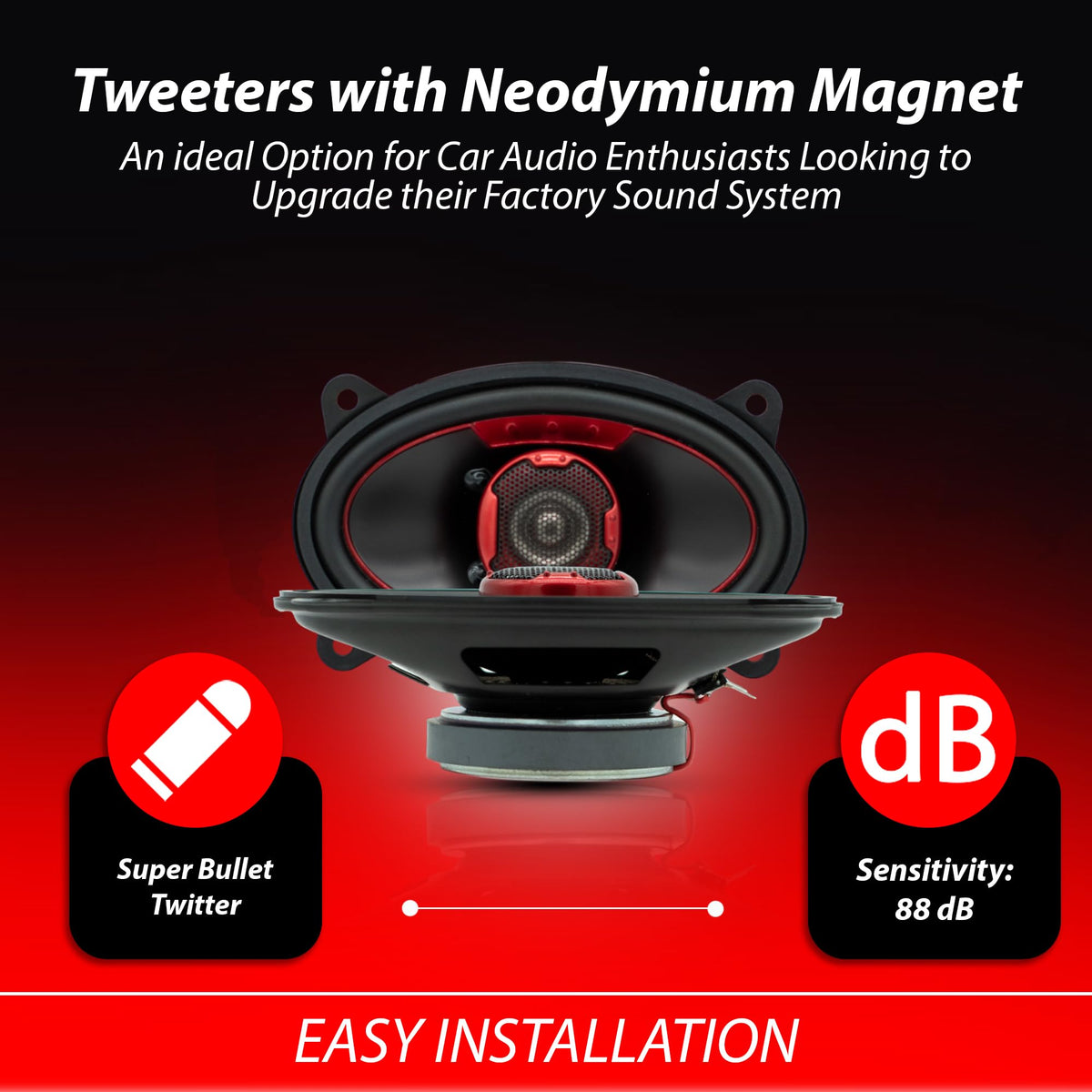 MB Quart XK2-146 4x6" 2-Way Coaxial Speakers