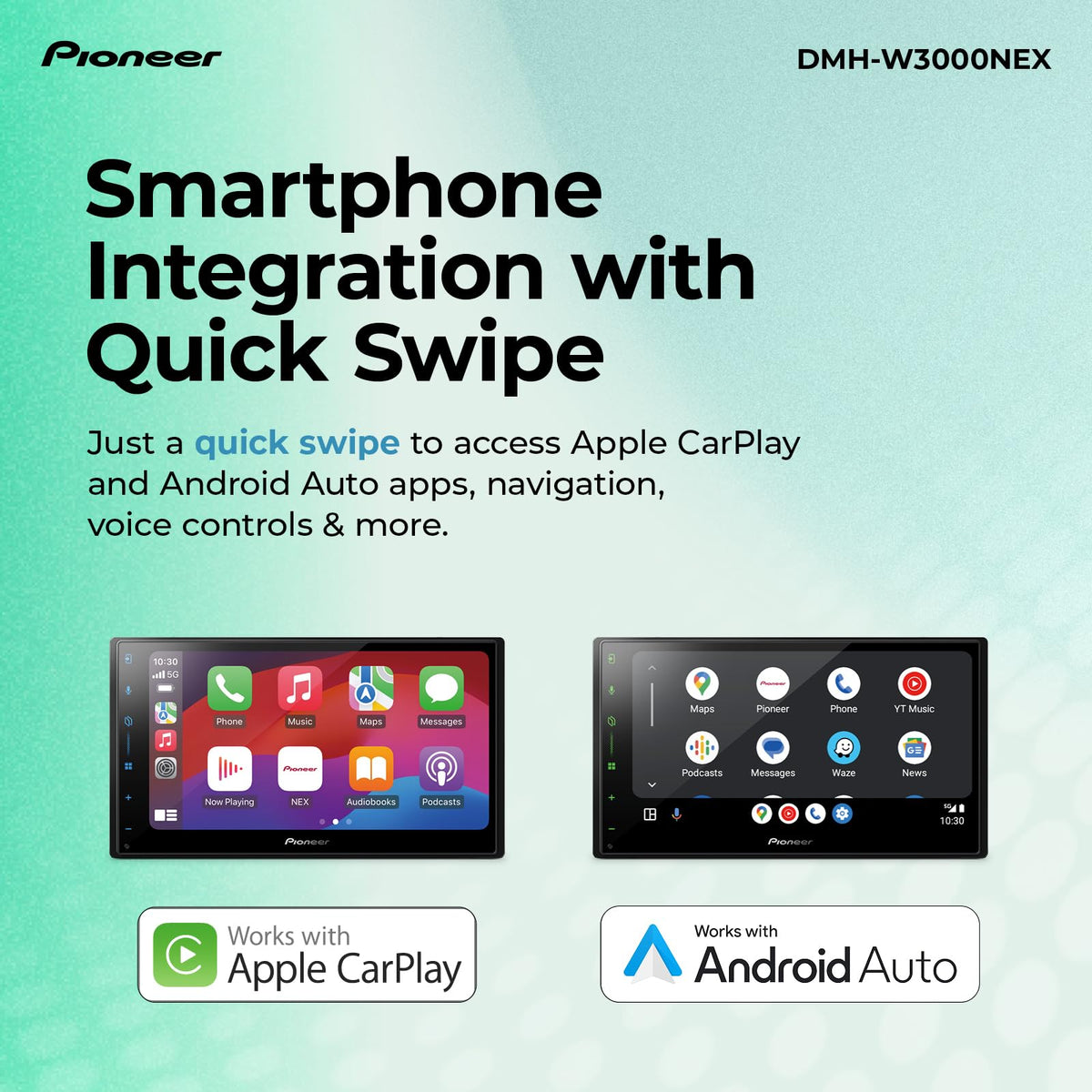 Pioneer DMH-W3000NEX 6.8" Double DIN Digital Media Receiver