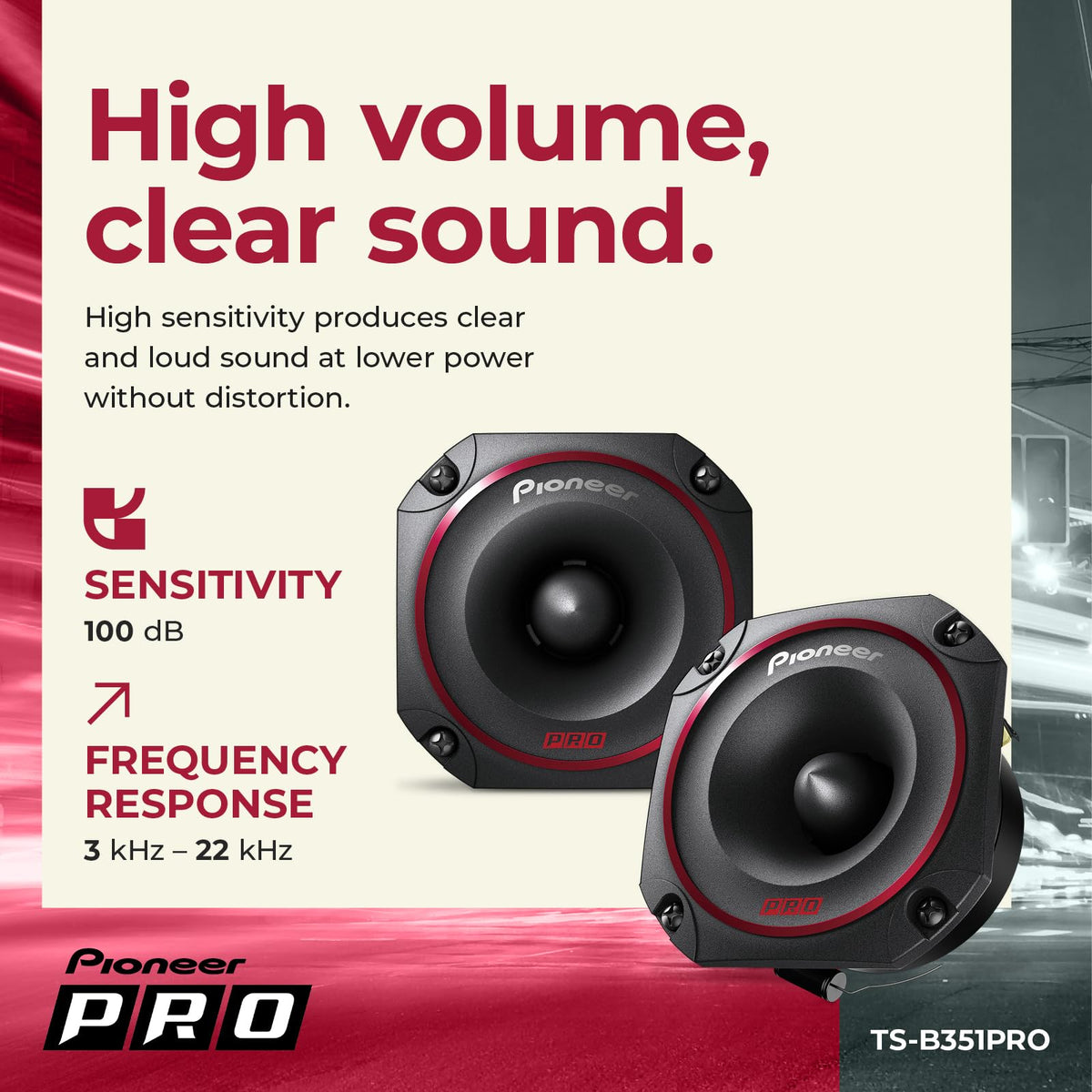 Pioneer TS-B351PRO 3.5" Bullet Tweeters