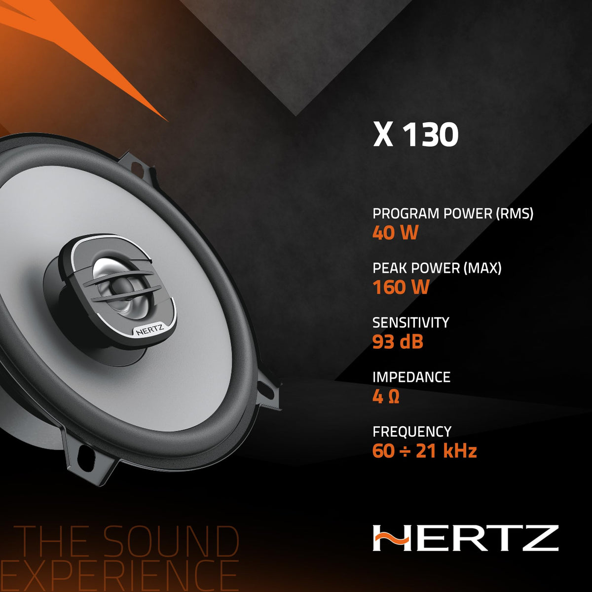 Hertz X130 5.25" Two-Way Coaxial Speakers