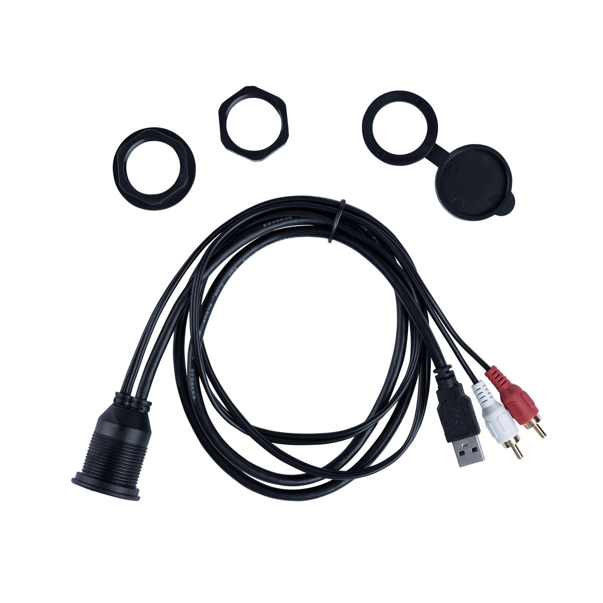 Memphis MXUSBA Round AUX/USB Panel-Mount Port
