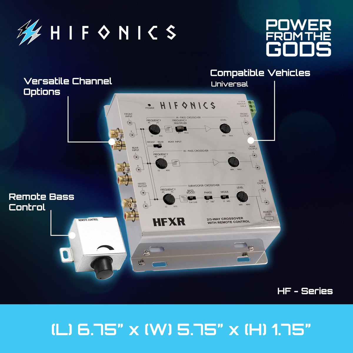Hifonics HFXR 2/3-Way Active Car Audio Crossover