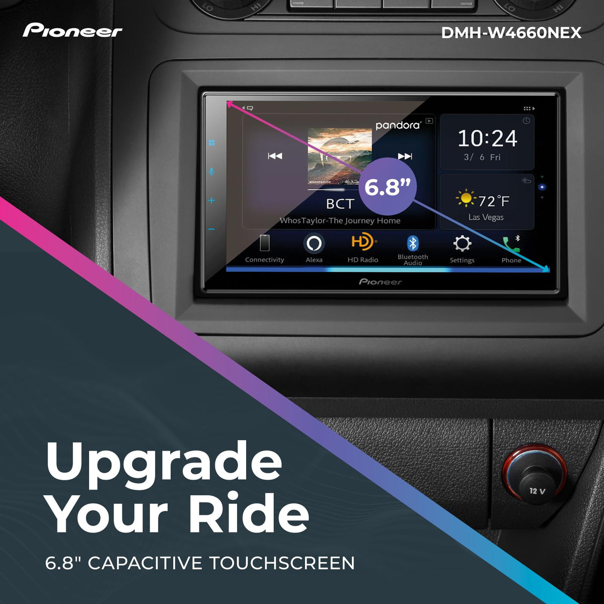 Pioneer DMH-W4660NEX 6.8" Double DIN Multimedia Receiver
