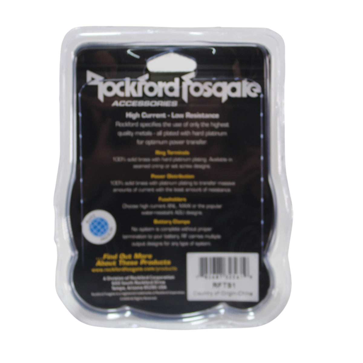 Rockford Fosgate RFTS1 1/0 AWG Crimp Ring Terminals