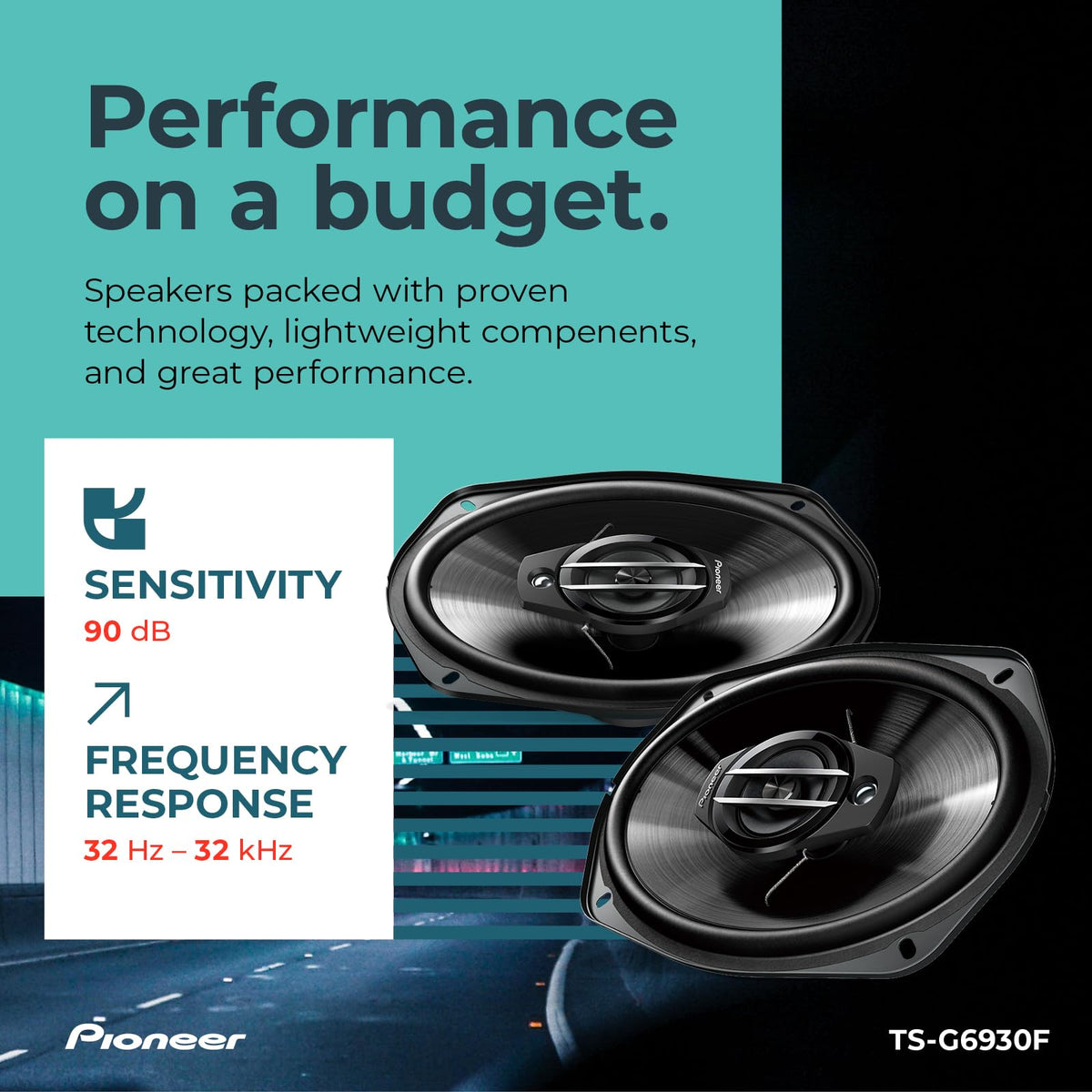 Pioneer TS-G6930F 6 x 9" 3-Way Coaxial Speakers