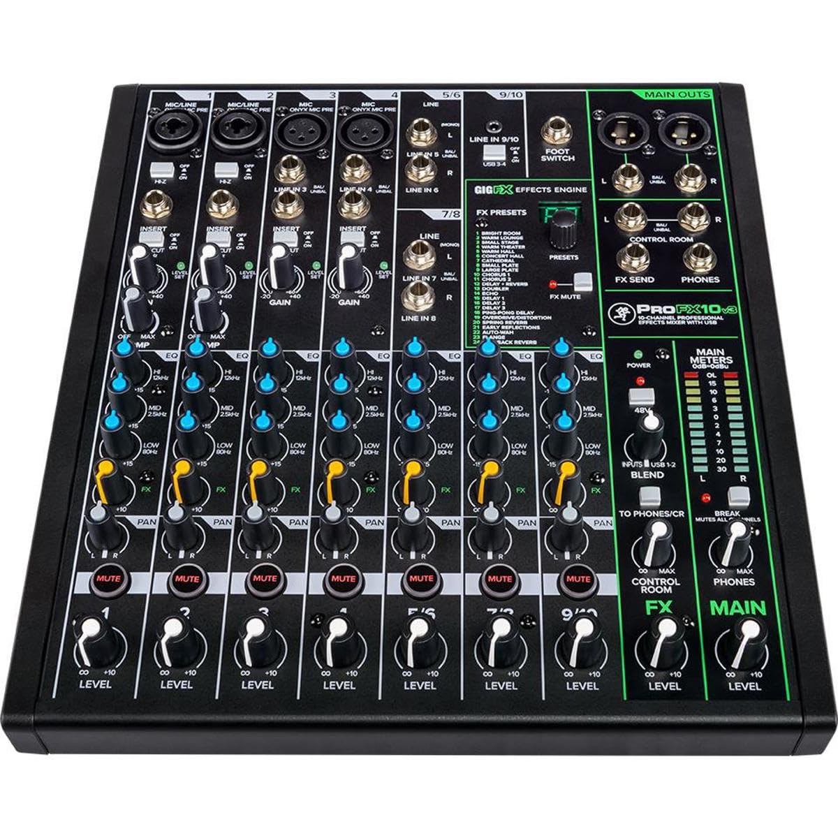 Mackie PROFX10V3 10-Channel USB Analog Mixer