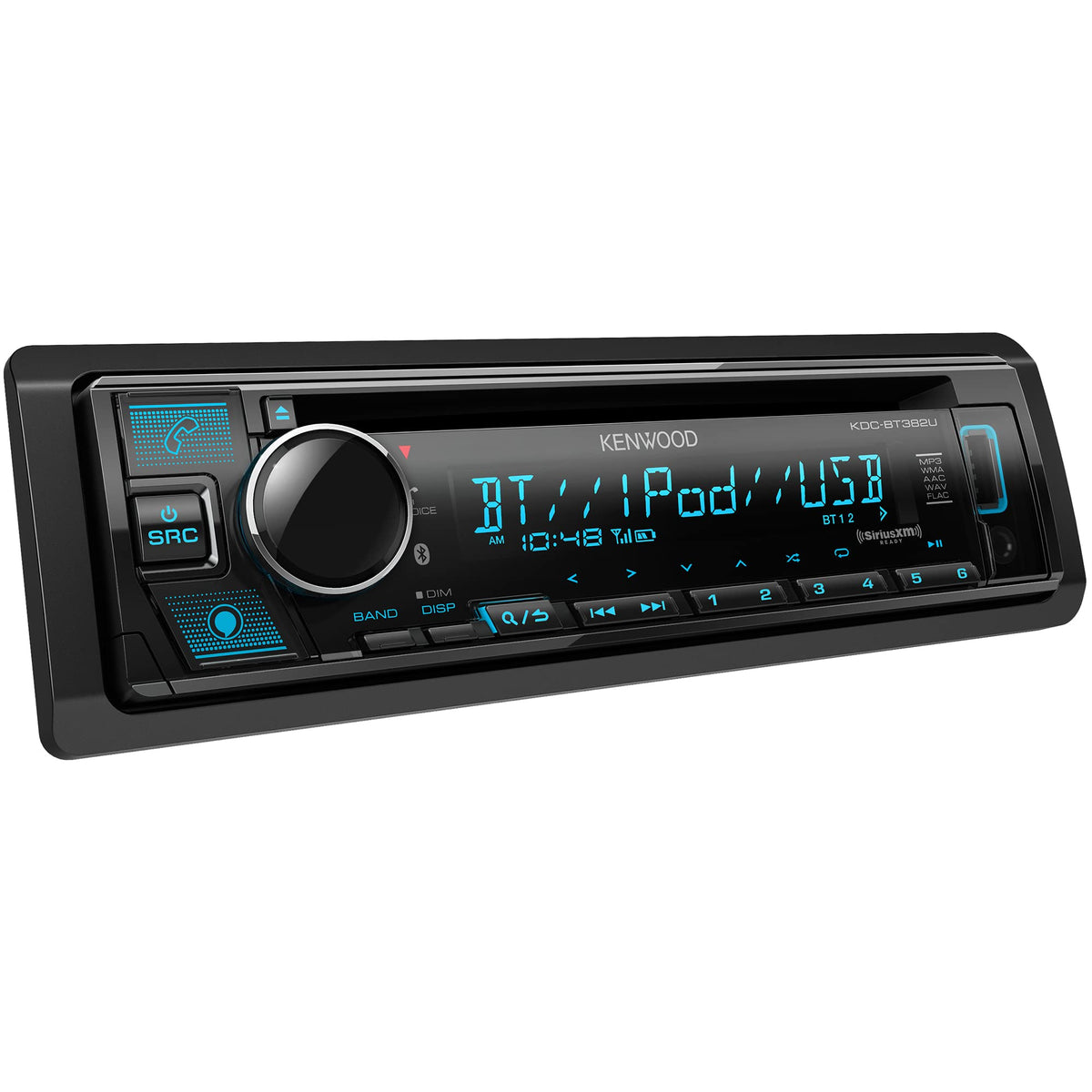 KENWOOD KDC-BT382U Single DIN CD Receiver with Bluetooth