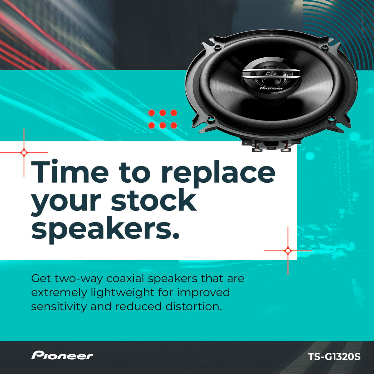 Pioneer TS-G1320S 5.25" 2-Way Coaxial Speakers