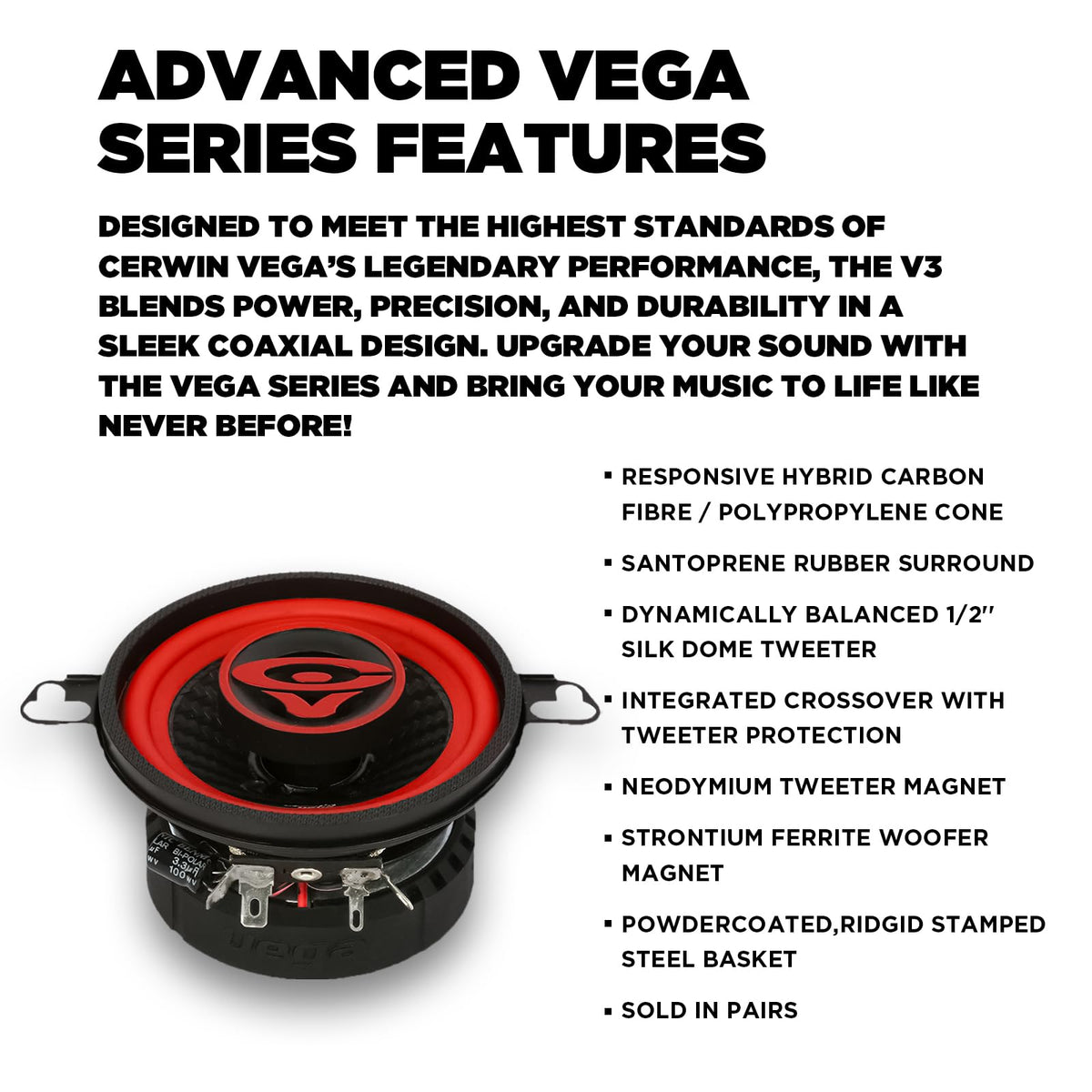 Cerwin-Vega V3 3.5" 2-Way Coaxial Speakers