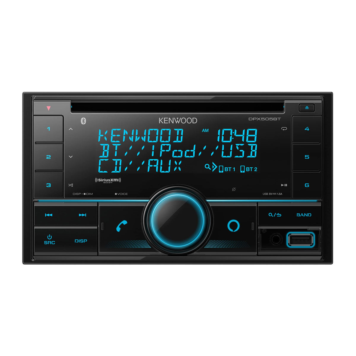 Kenwood DPX505BT Double DIN CD Receiver with Bluetooth