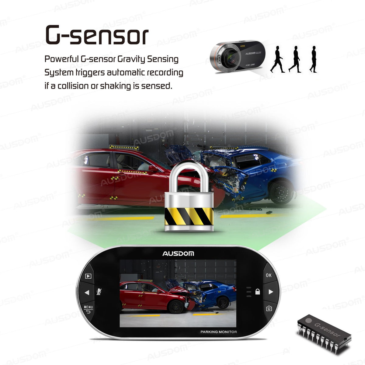 Ausdom AD260 2.7" LCD 1296P Dash Cam