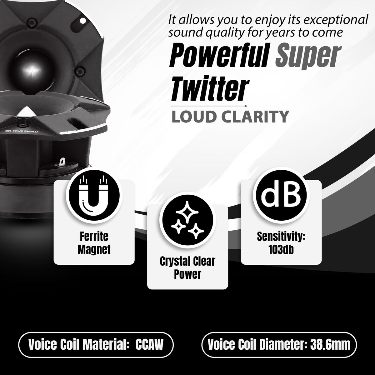 Warzone WZ80TW 4.81-Inch Super Tweeter