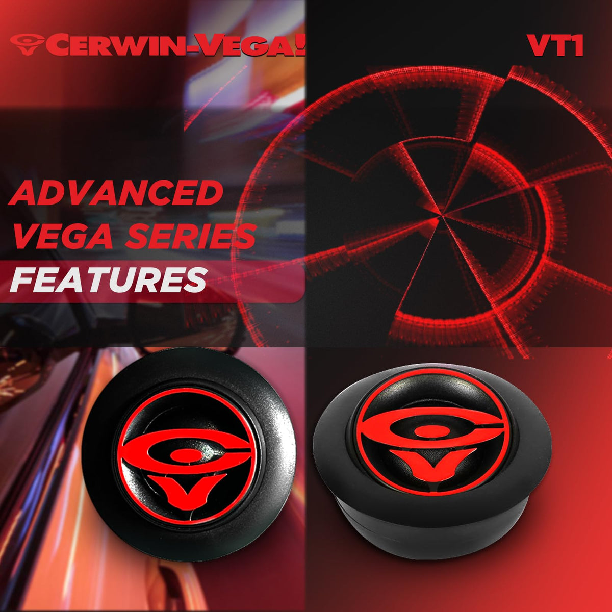 Cerwin-Vega VT1 1" Silk Dome Tweeters