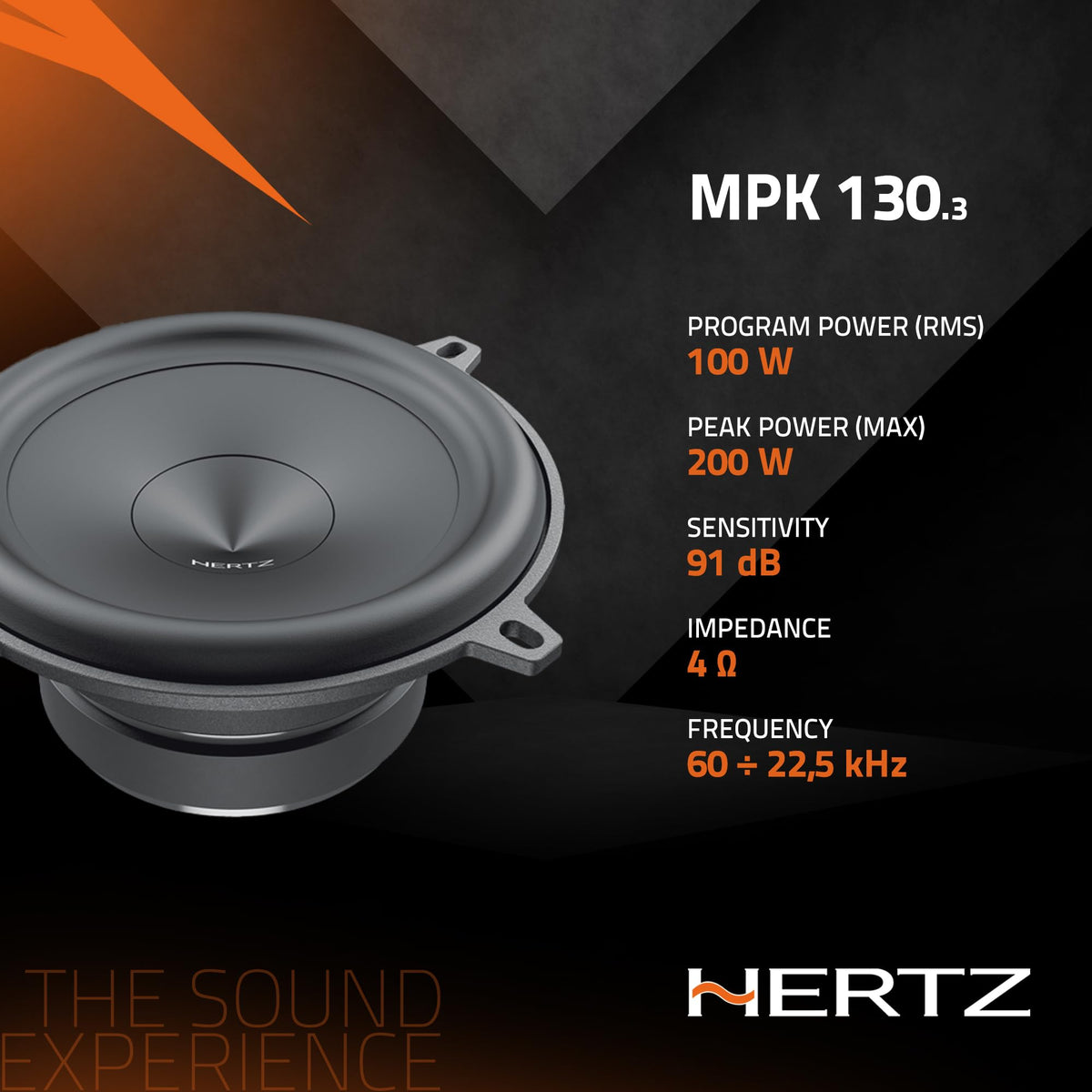 Hertz MPK130-3 5.25" 2-Way Component Speaker System