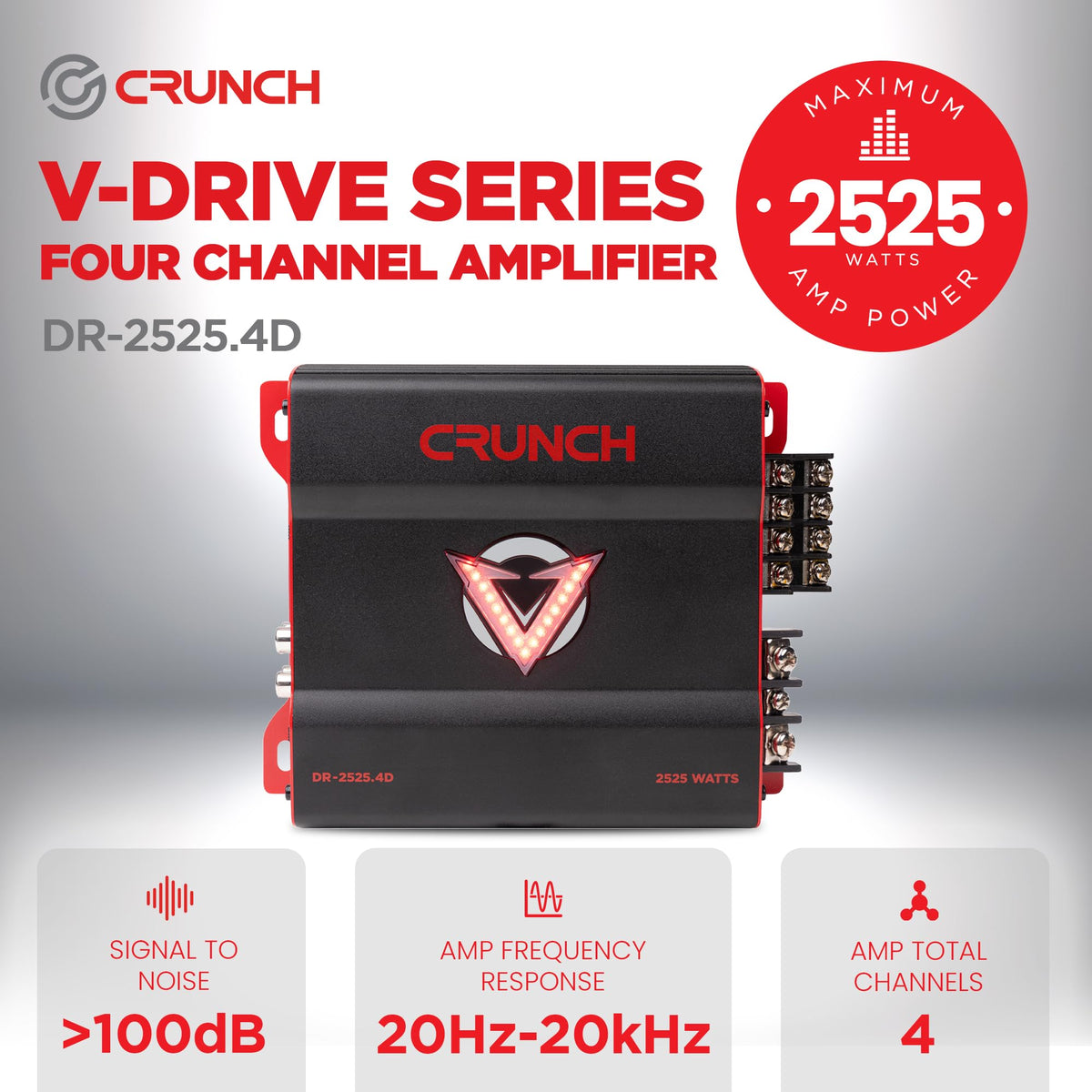 Crunch DR-2525.4D 4-Channel Class D Car Amplifier