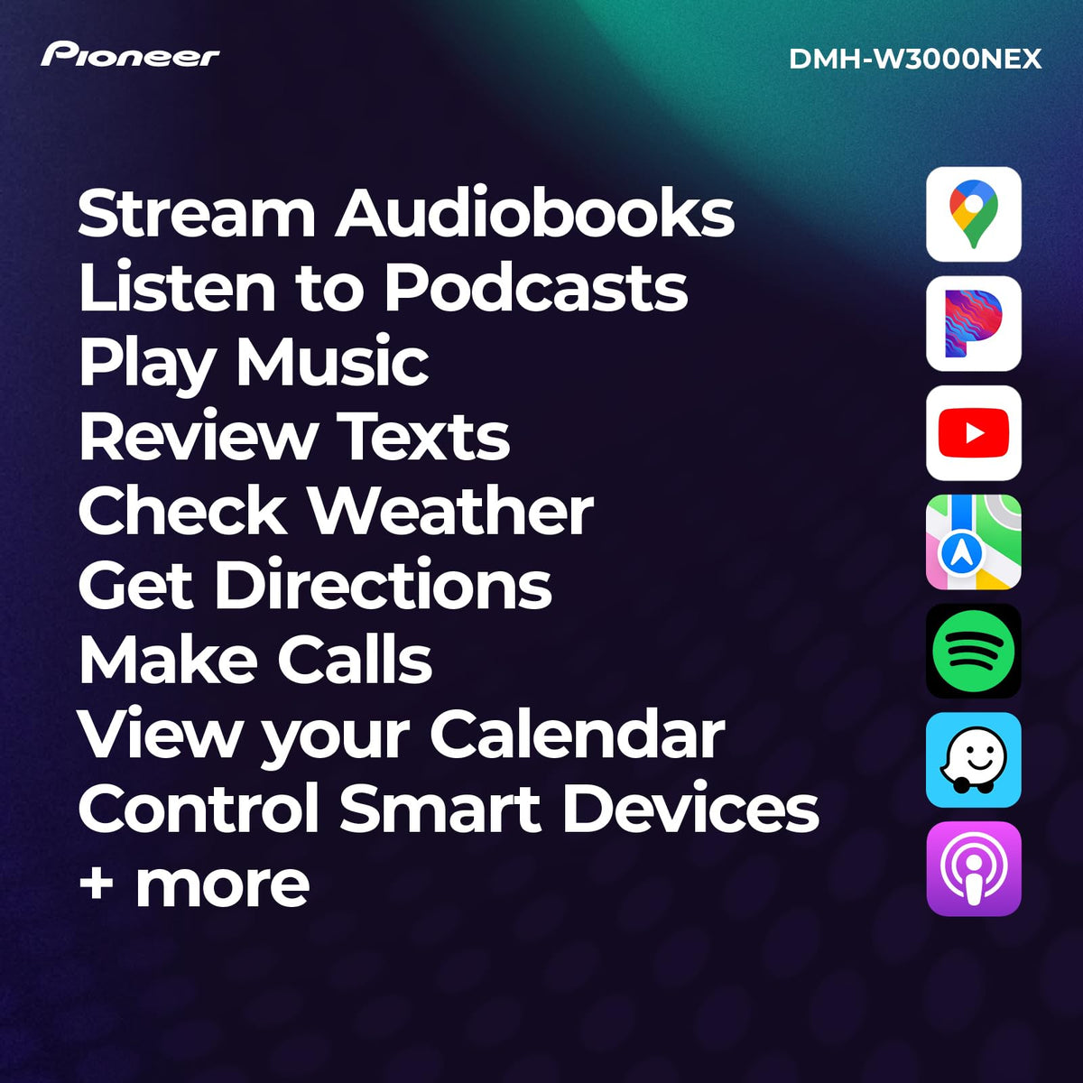 Pioneer DMH-W3000NEX 6.8" Double DIN Digital Media Receiver