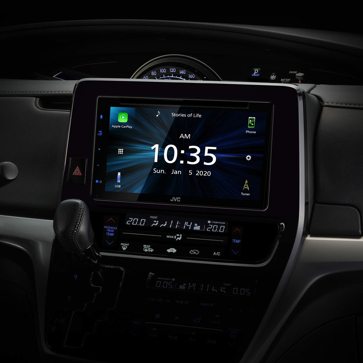 JVC KW-V660BT 6.8" Double DIN DVD Receiver with CarPlay