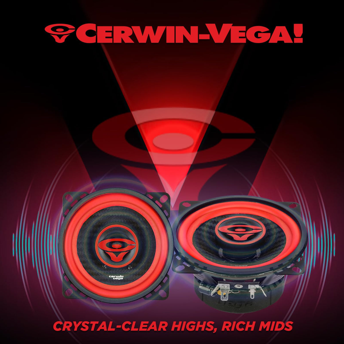Cerwin-Vega V4 4" 2-Way Coaxial Speakers
