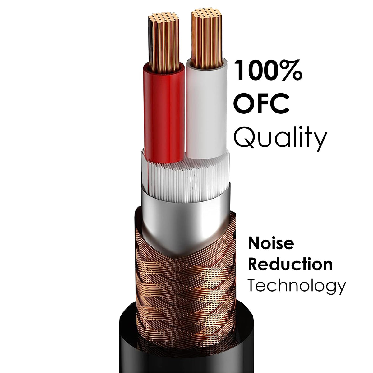 Emb 1-Pack Pro 16AWG 8mm 25 Feet 100% Ofc Xlr Balanced Shielded Mic Audio Cable