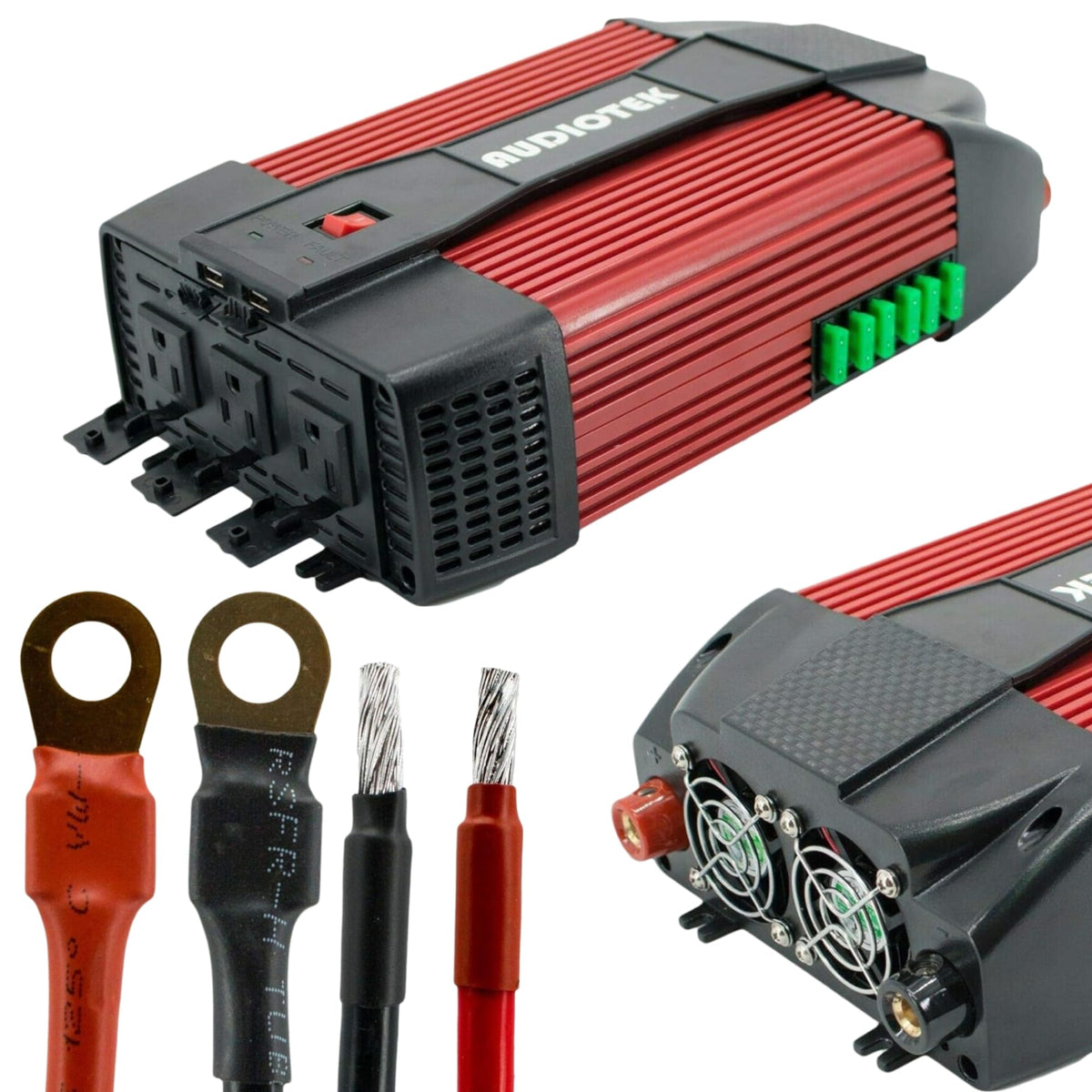 Audiotek PI2500 1200W 12V Power Inverter