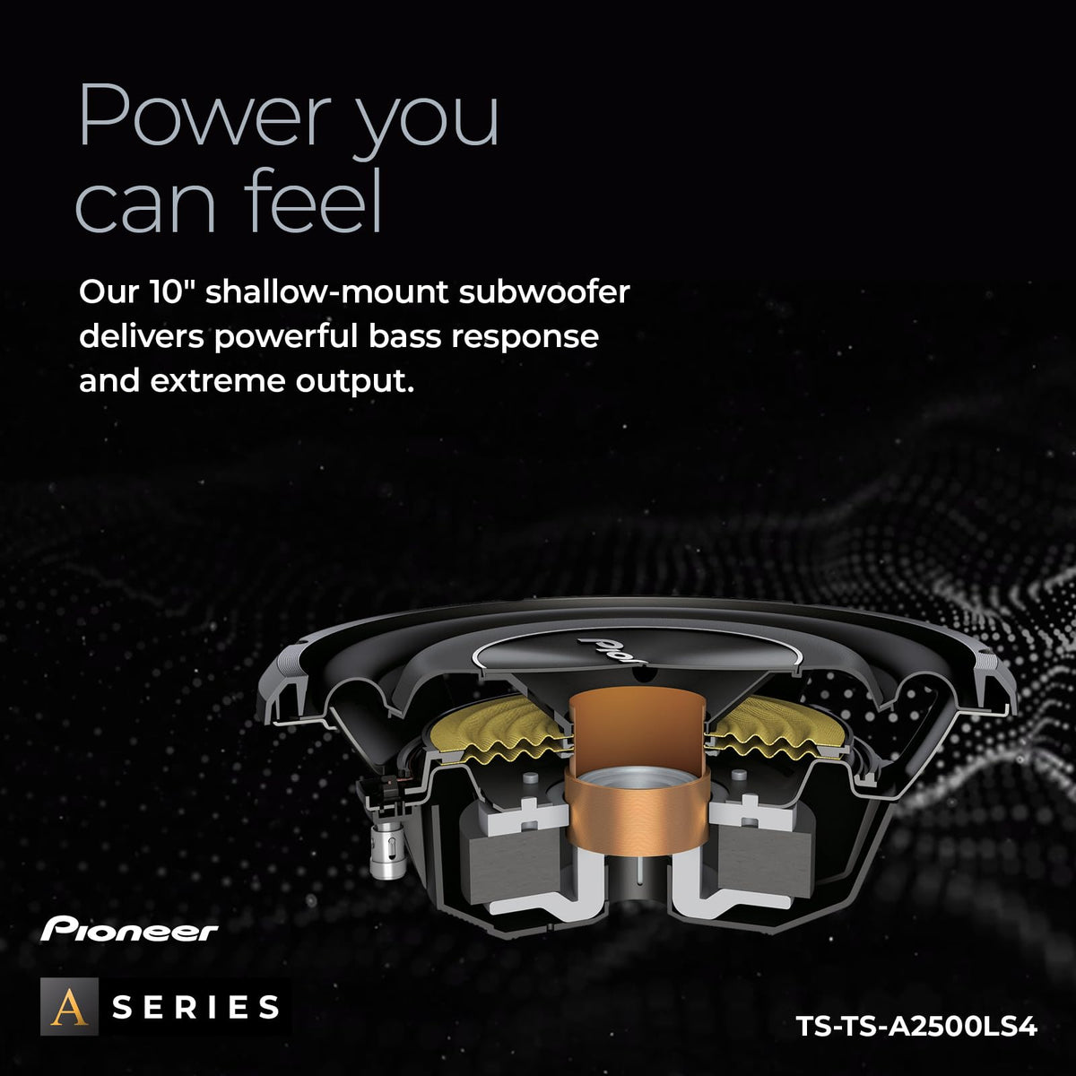 Pioneer TS-A2500LS4 10" Shallow-Mount Subwoofer