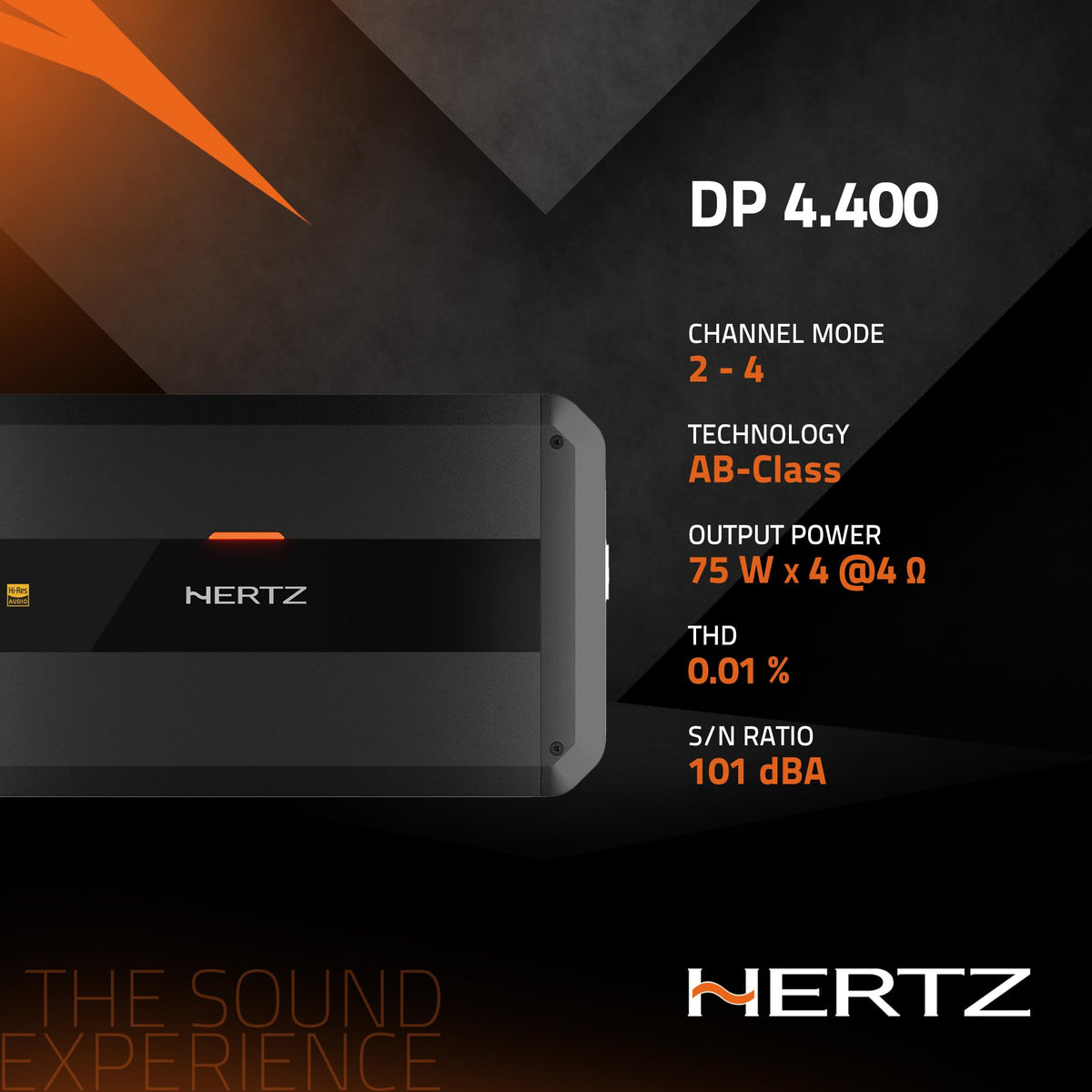 Hertz DP 4.400 4-Channel Class AB Car Amplifier