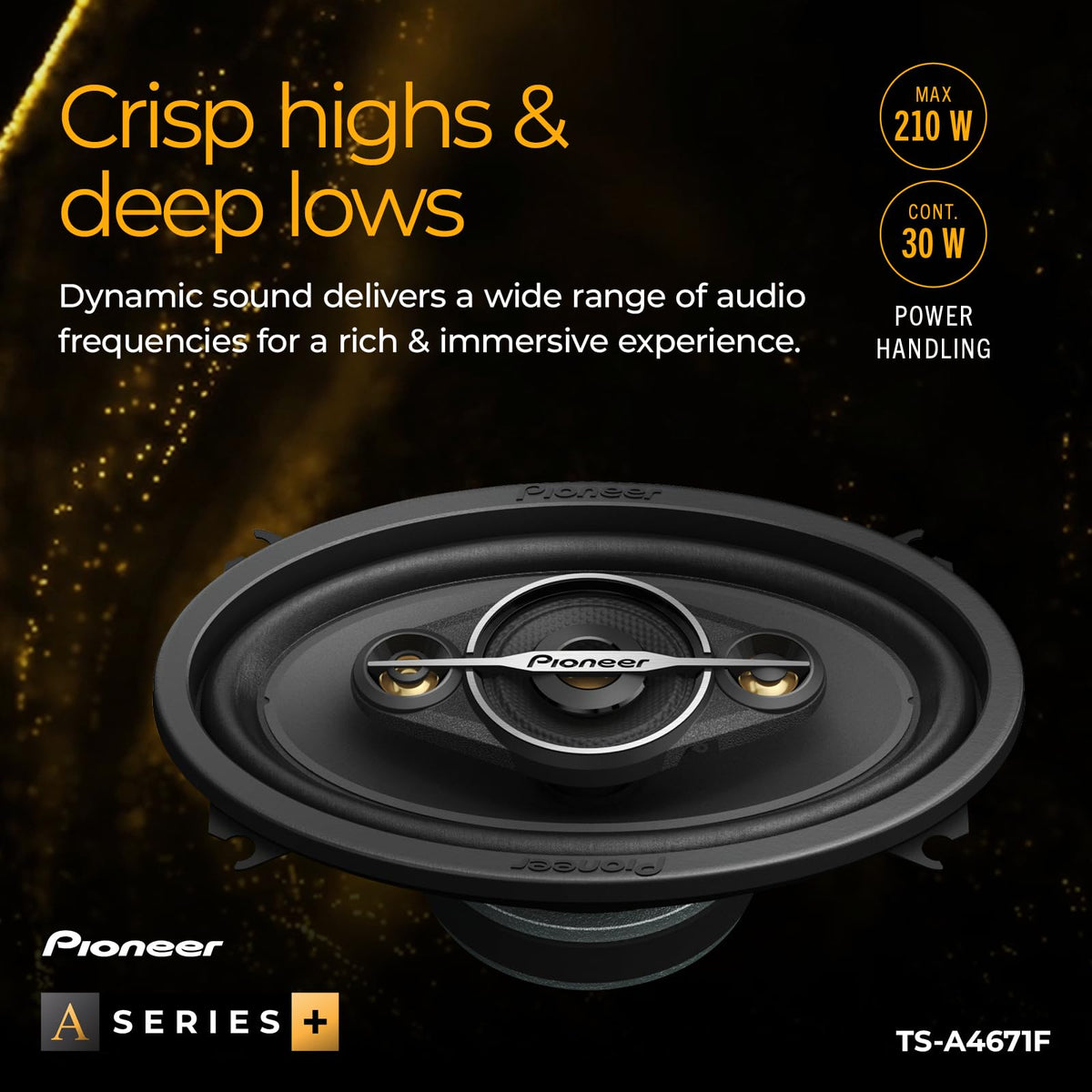 Pioneer TS-A4671F 4" x 6" 4-Way Coaxial Speakers