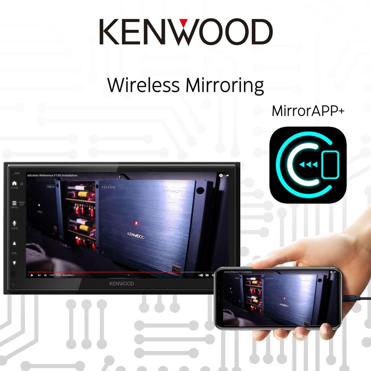 Kenwood DMX5710S Double DIN 6.8" Digital Media Receiver