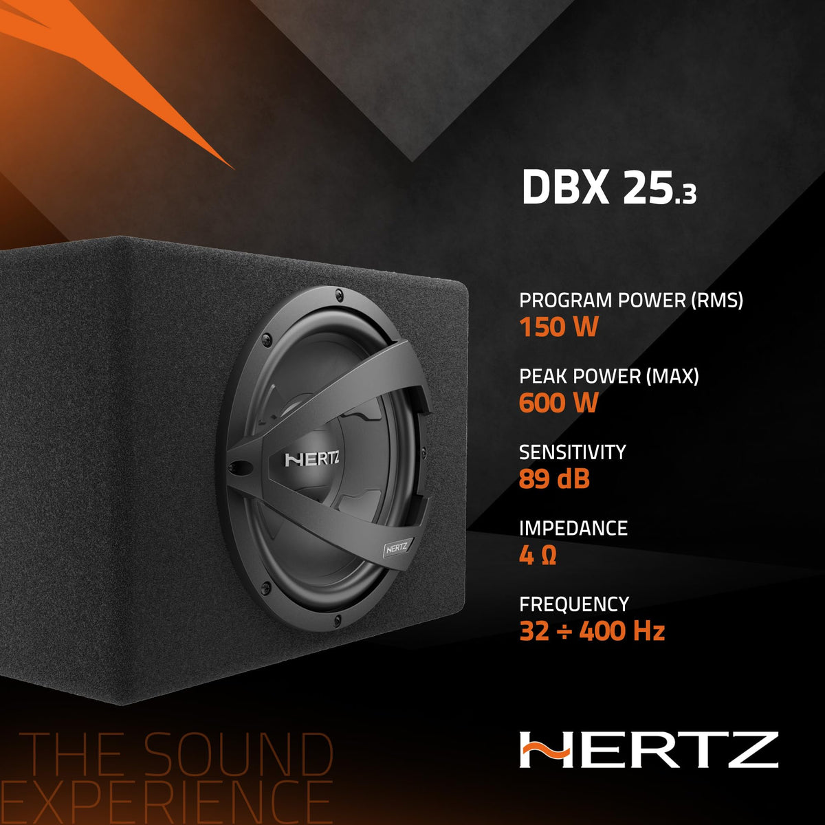Hertz DBX25-3 10" Car Subwoofer Enclosure
