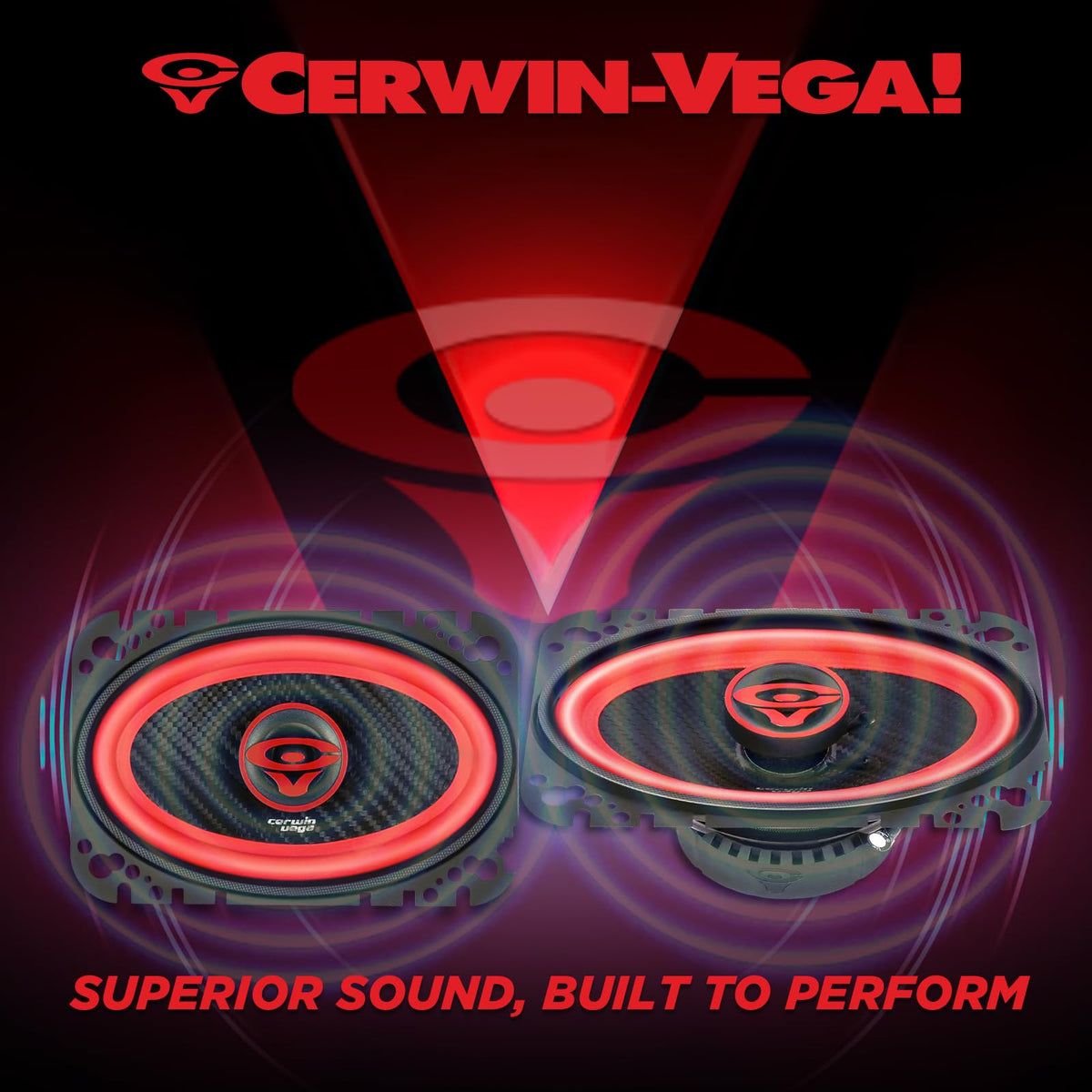 Cerwin-Vega V46 4" x 6" 2-Way Coaxial Speakers