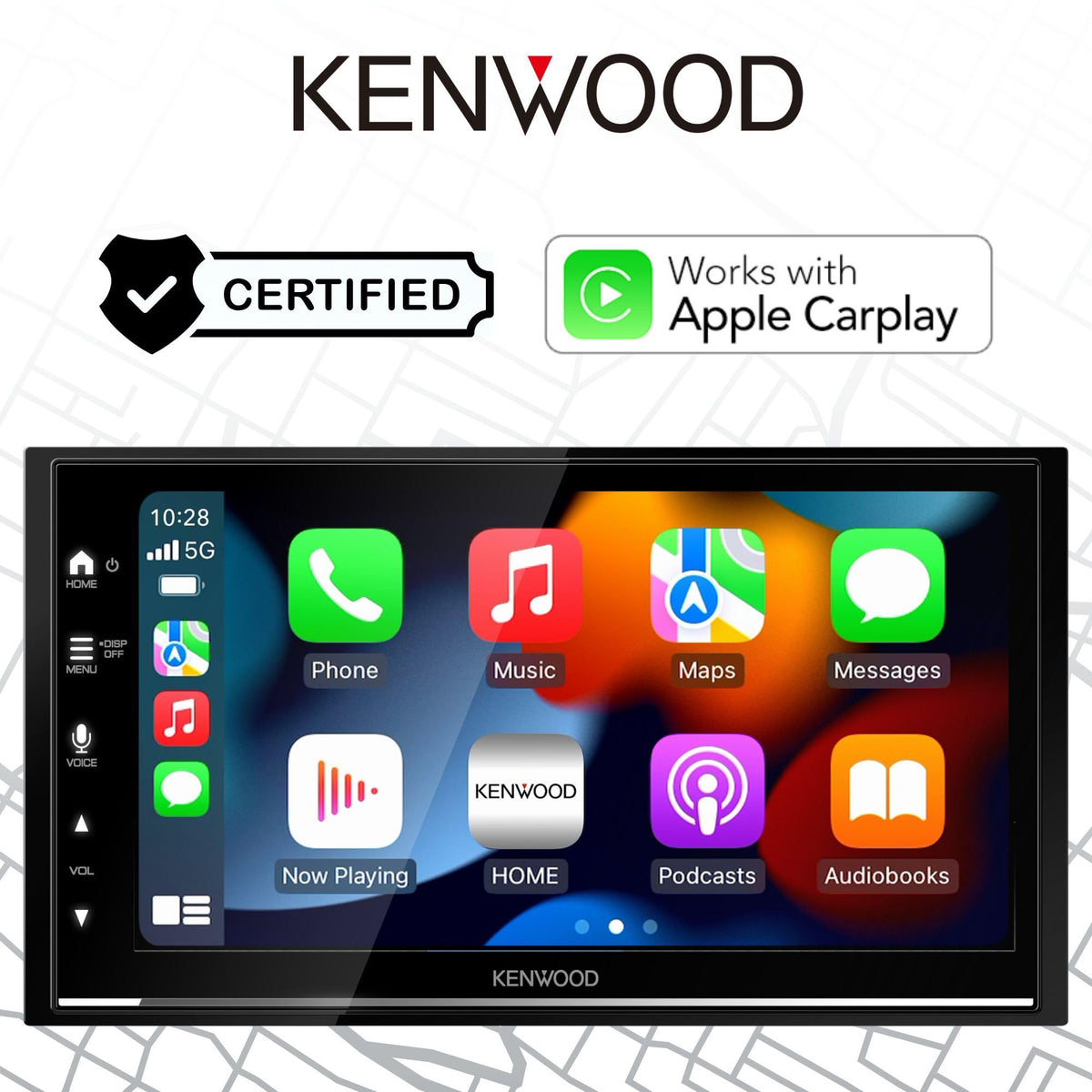 Kenwood DMX8709S 6.8" Double DIN Receiver with Wireless CarPlay
