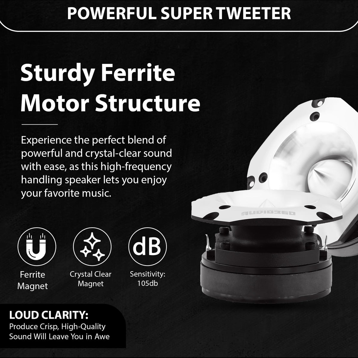 Audio360 AD36TW 4-Inch Super Tweeter Speaker