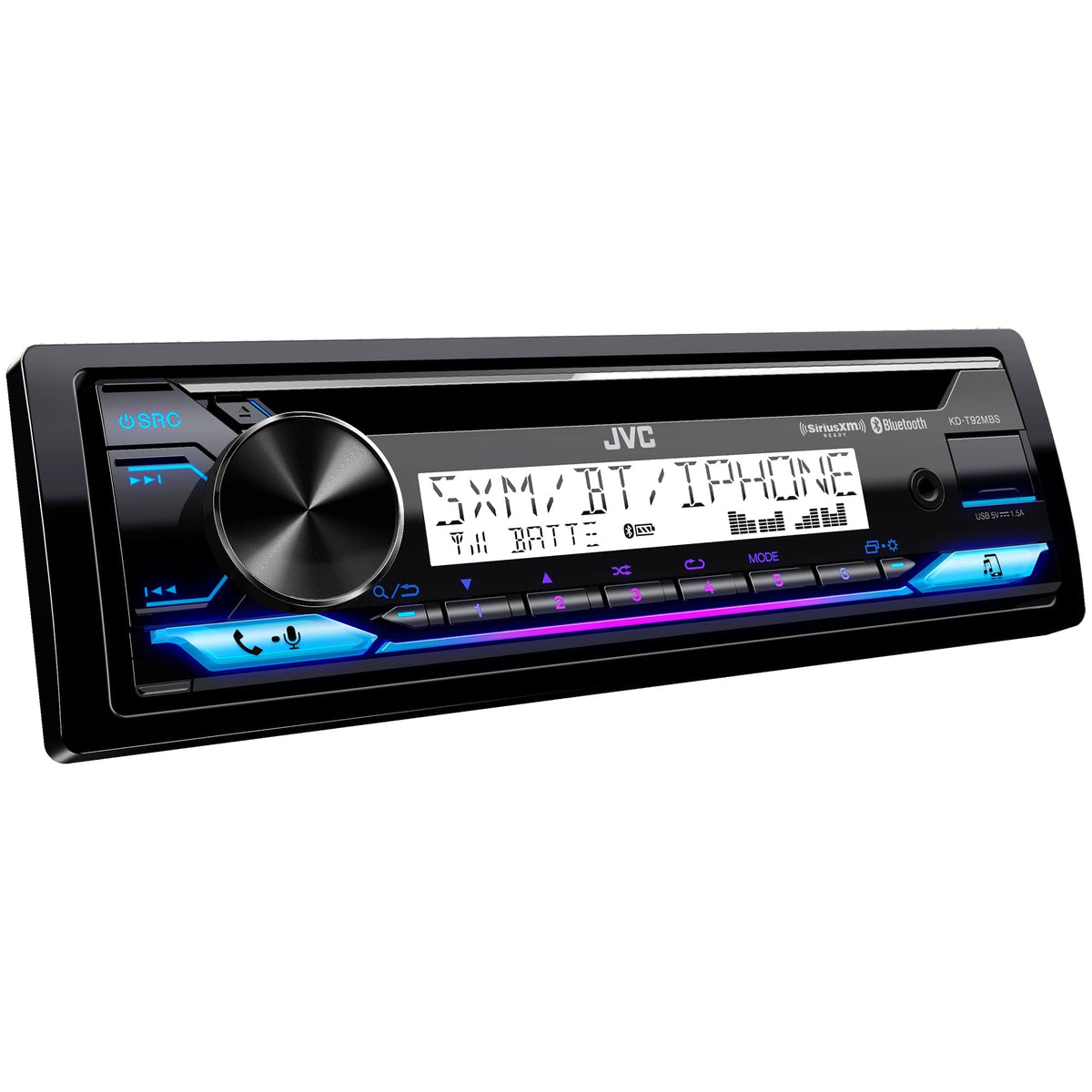 JVC KD-T92MBS Single DIN Marine CD Receiver