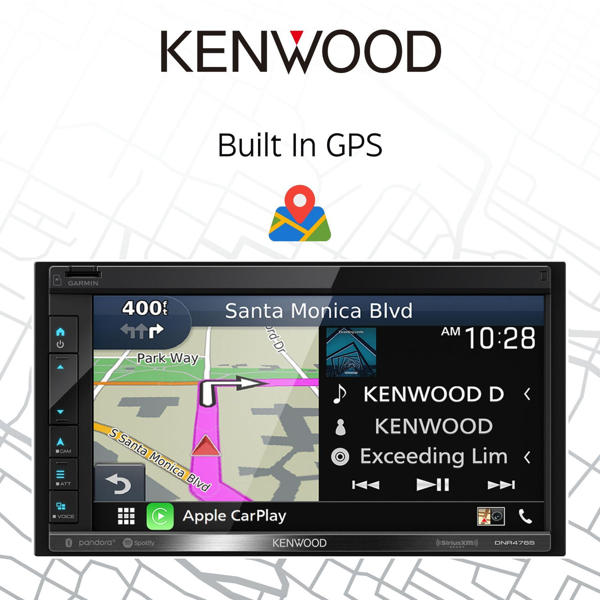 Kenwood DNR476S 6.8" Double-DIN Navigation Receiver