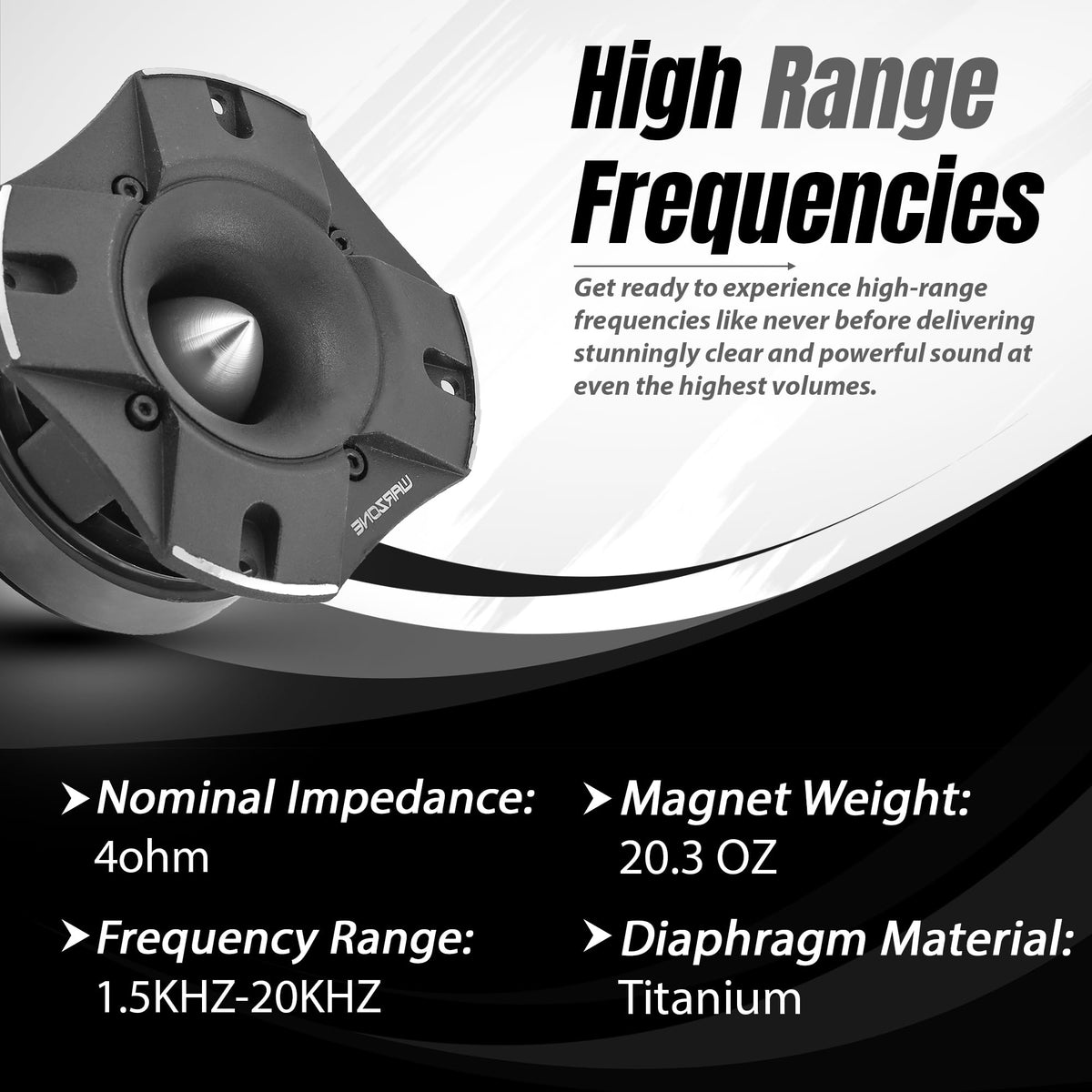 Warzone WZ80TW 4.81-Inch Super Tweeter