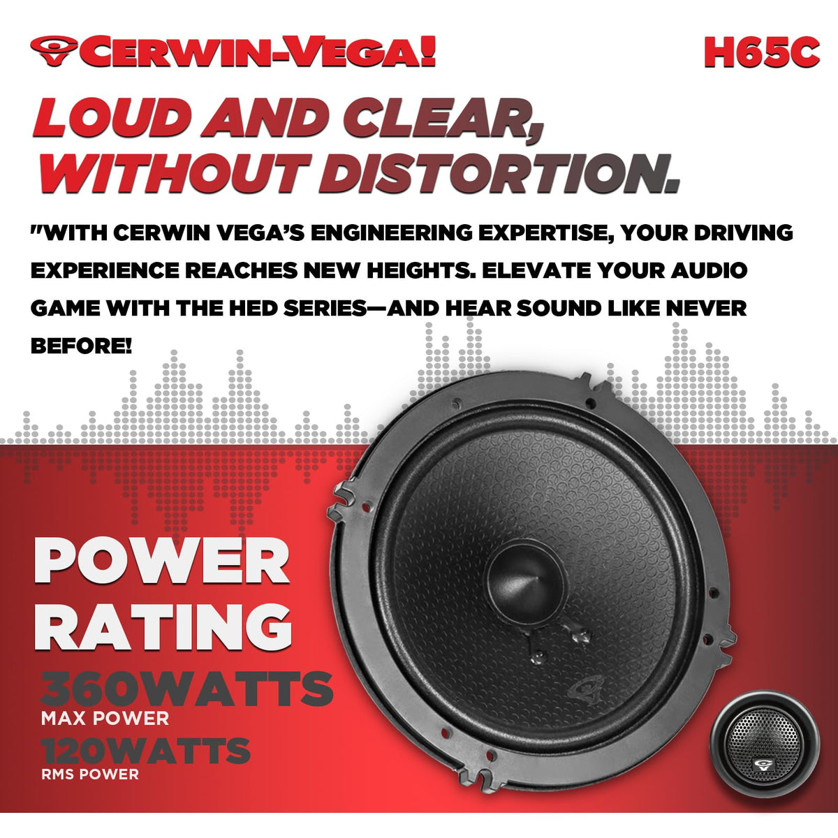 Cerwin-Vega H65C 6.5" 2-Way Component Speaker Set
