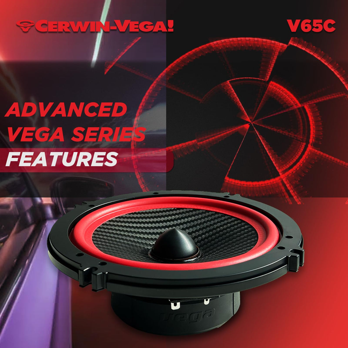 Cerwin-Vega V65C 6.5" 2-Way Component Speaker Set