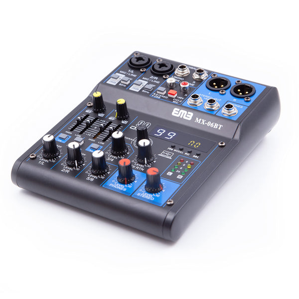 Emb MX06BT 99 DSP 6-Channel Audio Mixer Mixing Console MP3 Sound Desk With Bluetooth