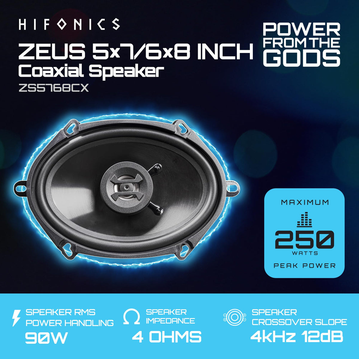 Hifonics ZS5768CX 5x7/6x8" 2-Way Coaxial Speakers