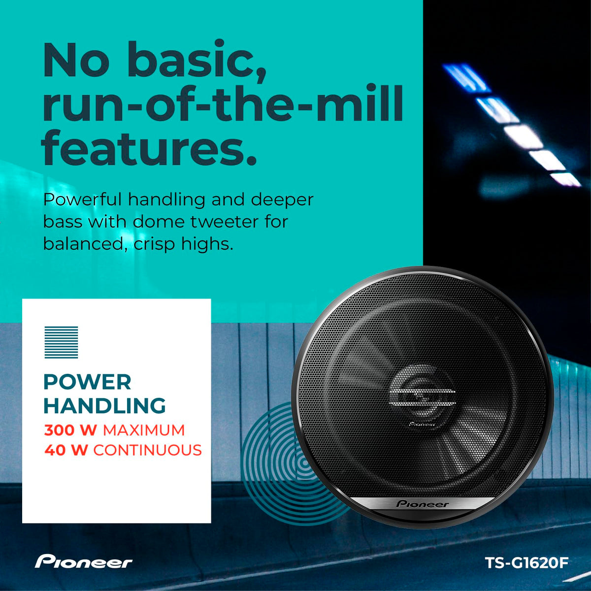 Pioneer TS-G1620F 6.5" 2-Way Coaxial Speakers